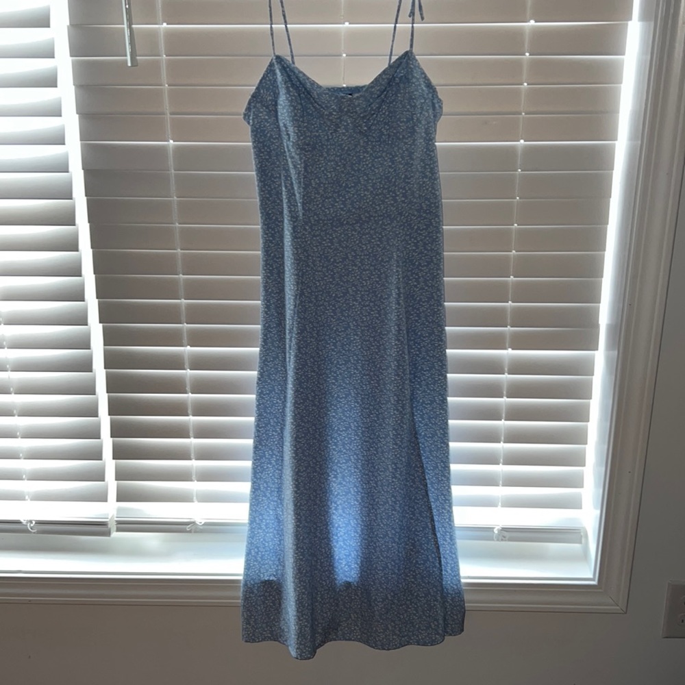 Flowy light blue maxi dress